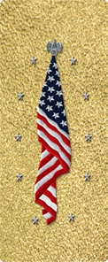 Flag at Rest Shimmer Gold